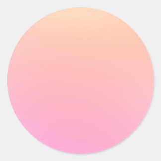 Adesivo Redondo Gradiente de pêssego e rosa