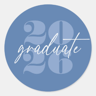 Adesivo Redondo Gradiente Minimalista Moderno | Azul Real