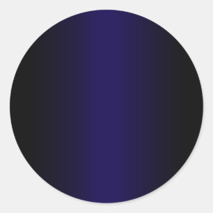 Adesivo Redondo Gradiente Preto e Azul Escuro em Branco