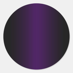 Adesivo Redondo Gradiente Preto e Roxo Escuro Fundo Branco