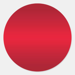 Adesivo Redondo Gradiente Vermelho Intenso em Branco