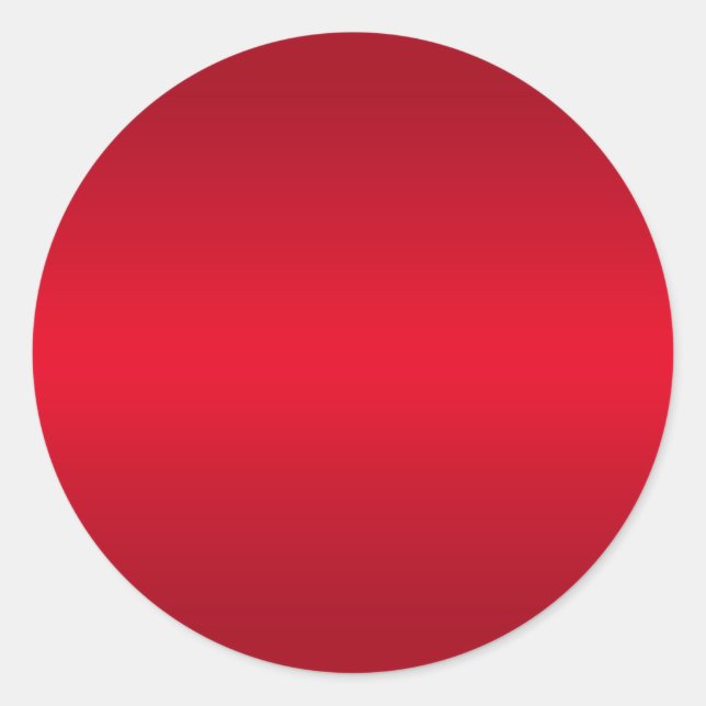 Adesivo Redondo Gradiente Vermelho Intenso em Branco (Frente)