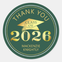 Graduação 2025 Obrigado Foil Verde Faux Gold