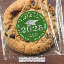 Graduação 2025 Obrigado Foil Verde Faux Silver