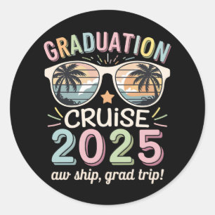 Adesivo Redondo Graduação Cruise 2025 Formando Cruising Squad