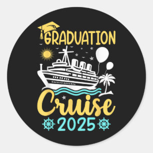 Adesivo Redondo Graduação Cruise 2025 - Graduation Cruising Cruis