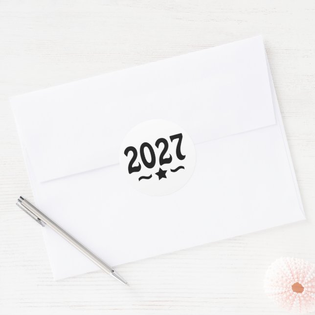 Adesivo Redondo Graduação da Turma de 2027 (Envelope)