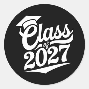 Adesivo Redondo Graduação da Turma de 2027 Graduado