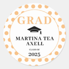 Adesivo Redondo Graduação de Boas-vindas do Bolinhas