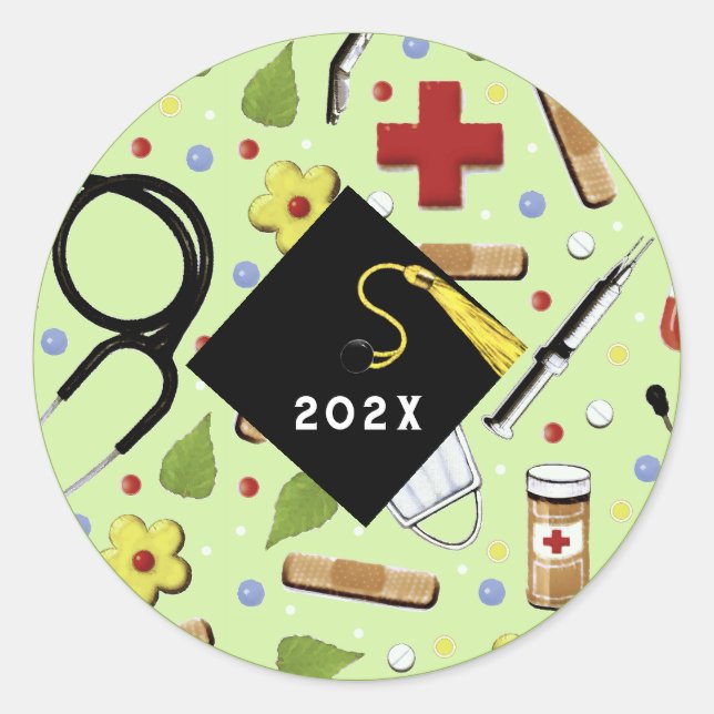 Adesivo Redondo Graduação de Enfermeiros (Frente)