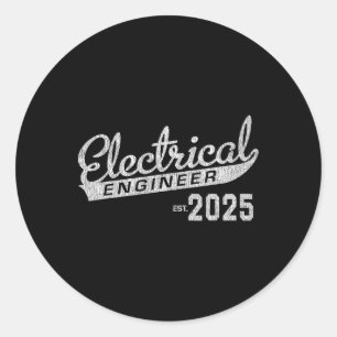 Adesivo Redondo Graduação de Engenheiros Elétricos 2025