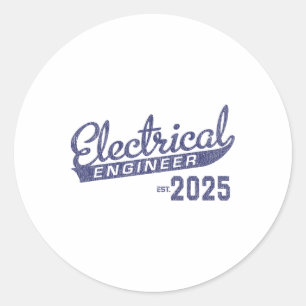 Adesivo Redondo Graduação de Engenheiros Elétricos 2025 1