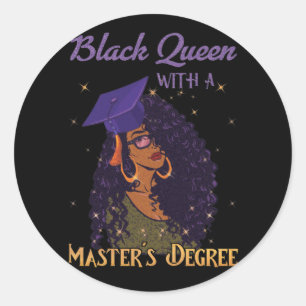 Adesivo Redondo Graduação de Mestrados da Rainha Negra