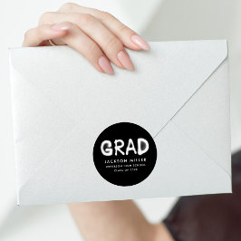 Adesivo Redondo Graduação de Pintura Branca e Preta Moderna