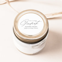 Graduação de Script Preto Minimalista Elegante