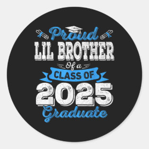 Adesivo Redondo Graduação Do Irmão Lil 2025 Orgulho Lil Irmão Cl O