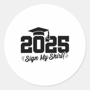 Adesivo Redondo Graduação Do Mais velho 2025 - Camisa Autografa -