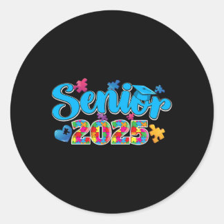 Adesivo Redondo Graduação Estudante Autista Mais velho 2025 Autism