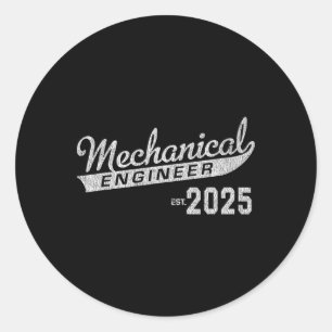 Adesivo Redondo Graduação Mecânica dos Engenheiros 2025
