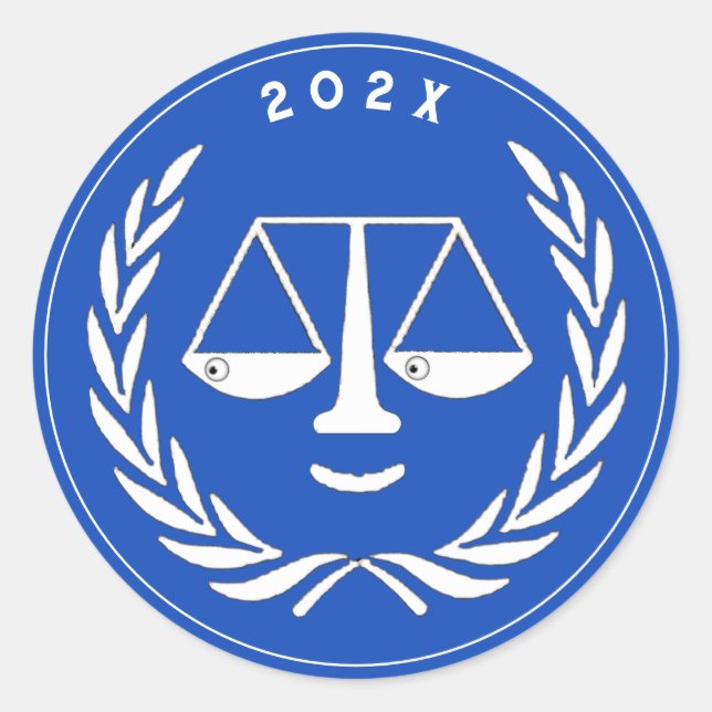 Adesivo Redondo Graduação na Escola de Direito Criativa (Frente)