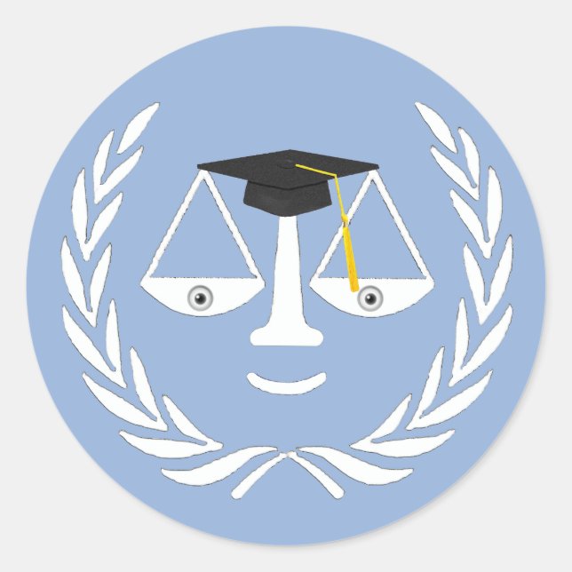 Adesivo Redondo Graduação na Faculdade de Direito (Frente)