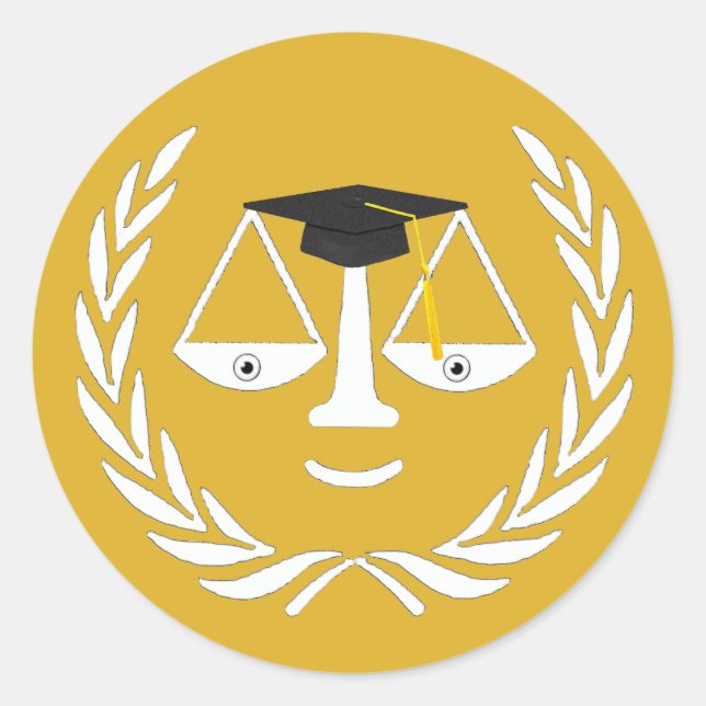 Adesivo Redondo Graduação na Faculdade de Direito (Frente)