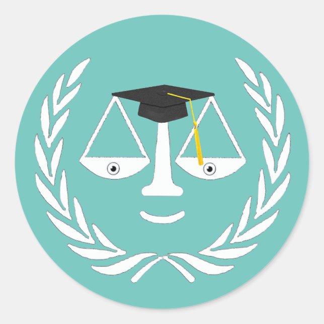 Adesivo Redondo Graduação na Faculdade de Direito (Frente)