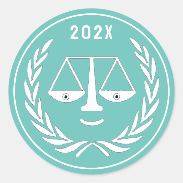 Adesivo Redondo Graduação na Faculdade de Direito 2025 (Frente)