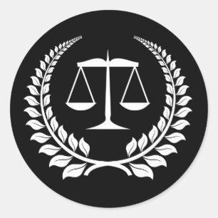 Adesivo Redondo Graduação na Faculdade de Direito Black/White La