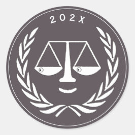 Adesivo Redondo Graduação na Faculdade de Direito do Advogado