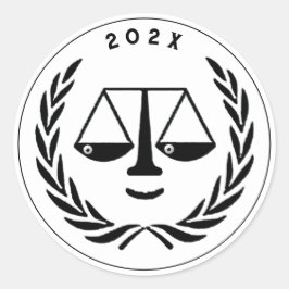 Adesivo Redondo Graduação na Faculdade de Direito do Advogado