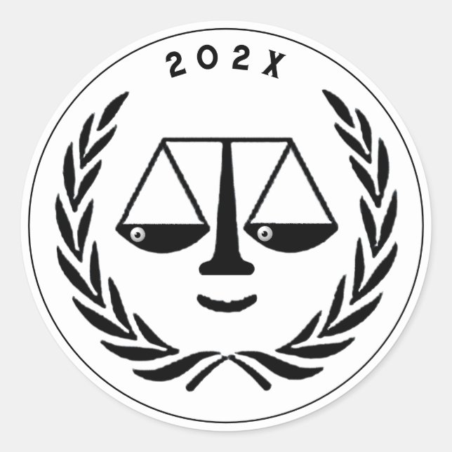 Adesivo Redondo Graduação na Faculdade de Direito do Advogado (Frente)