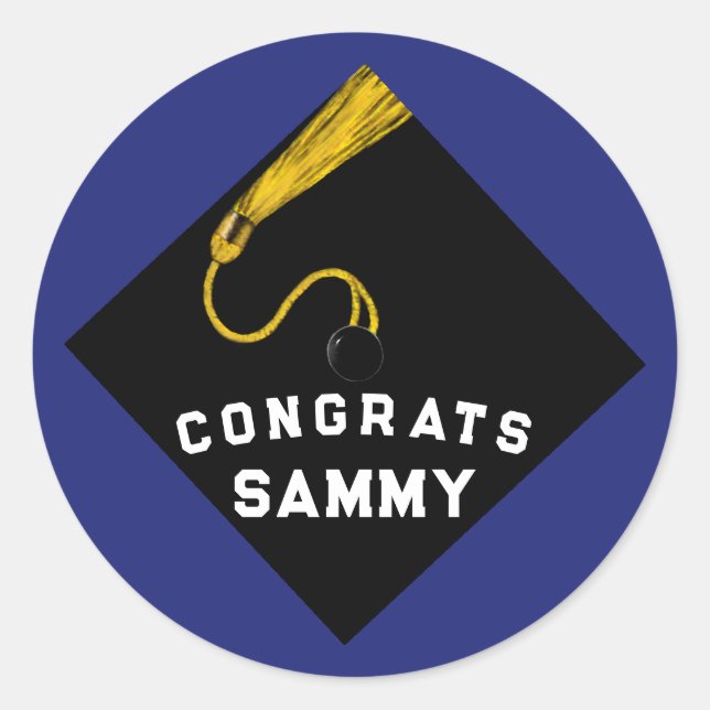 Adesivo Redondo Graduação Personalizada (Frente)