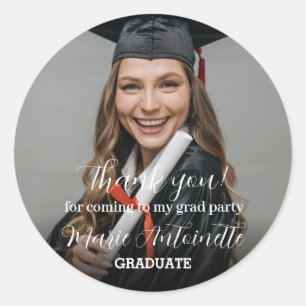 Adesivo Redondo Graduação Personalizada de Obrigado