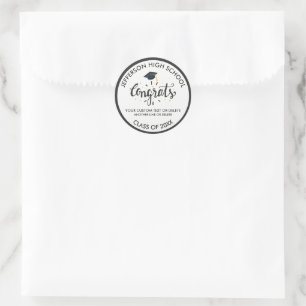 Adesivo Redondo Graduação Personalizada Graduação Gradua Classe de