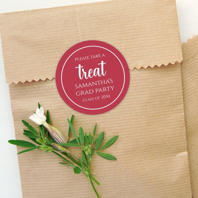 Adesivo Redondo Graduação Simples, Minimalista, Tratamento de Verm (Criador carregado)