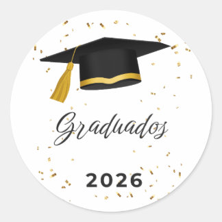 Adesivo Redondo Graduation 2026 Cap Sticker