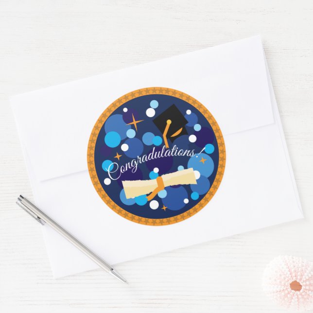 Adesivo Redondo Graduation sticker (Envelope)