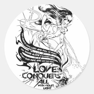 Adesivo Redondo Gráfico 5 da safira de estrela