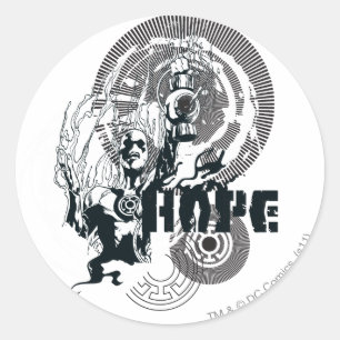 Adesivo Redondo Gráfico azul 4 da lanterna