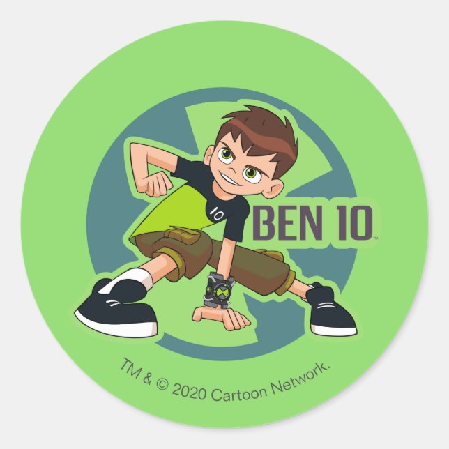 Adesivo Redondo Gráfico Ben Tennyson Omnitrix (Frente)