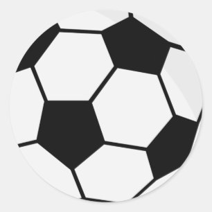 Adesivo Redondo Gráfico de Bola de Futebol Clássico Fã de Esportes