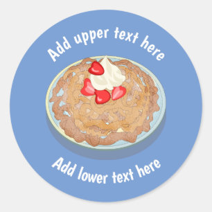 Adesivo Redondo Gráfico de Bolo do Funnel - Fairground & Park Favo