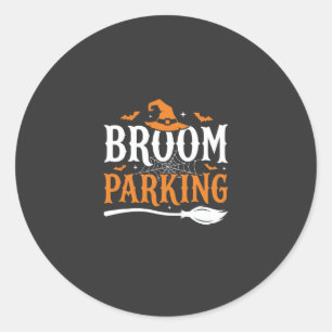 Adesivo Redondo Gráfico de chapéu de bruxa de estacionamento de va