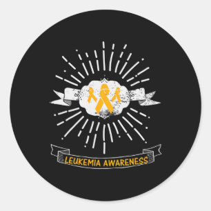 Adesivo Redondo Gráfico de Fita Laranja de Visto de Consciência