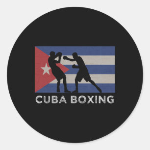 Adesivo Redondo Gráfico de Luvas da Bandeira Nacional Cubana Cuban