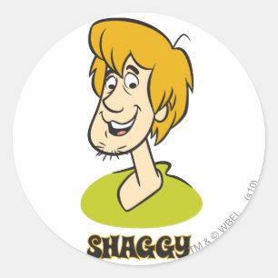 Adesivo Redondo Gráfico de Nome do Shaggy