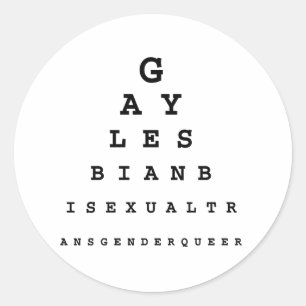 Adesivo Redondo Gráfico de olhos gay