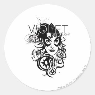 Adesivo Redondo Gráfico de Sapphire Estrela 4