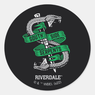 Adesivo Redondo Gráfico de Serpentes Lados do Sul
